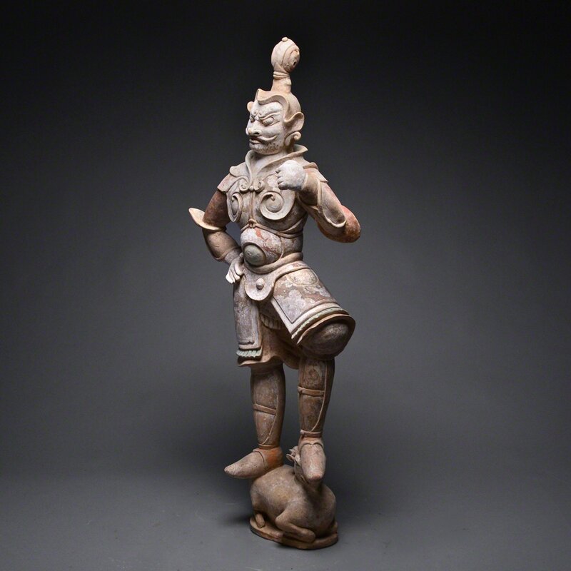 Tang Dynasty, ‘Tang Sculpture of a Lokapala’, Tang Dynasty, c. 618 , 907 A.D., Sculpture, Terracotta, Barakat Gallery