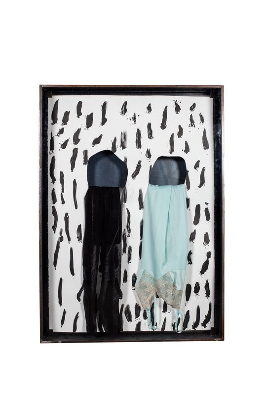 Jannis Kounellis, ‘Untitled’, 2006, Mixed Media, Iron, lithograph, lead, collant, petticoat and iron box, Finarte