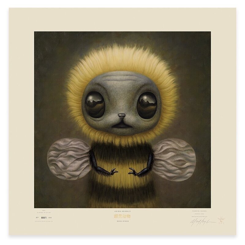 Mark Ryden, ‘Bee’, 2020, Print, Lithograph on heavyweight FSC certified responsibly sourced paper, 3 White Dots