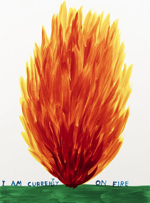 David Shrigley, ‘I Am Currently On Fire’, 2018, Print, Screenprint in colours with varnish on 410gsm Somerset Tub Sized paper, Tate Ward Auctions