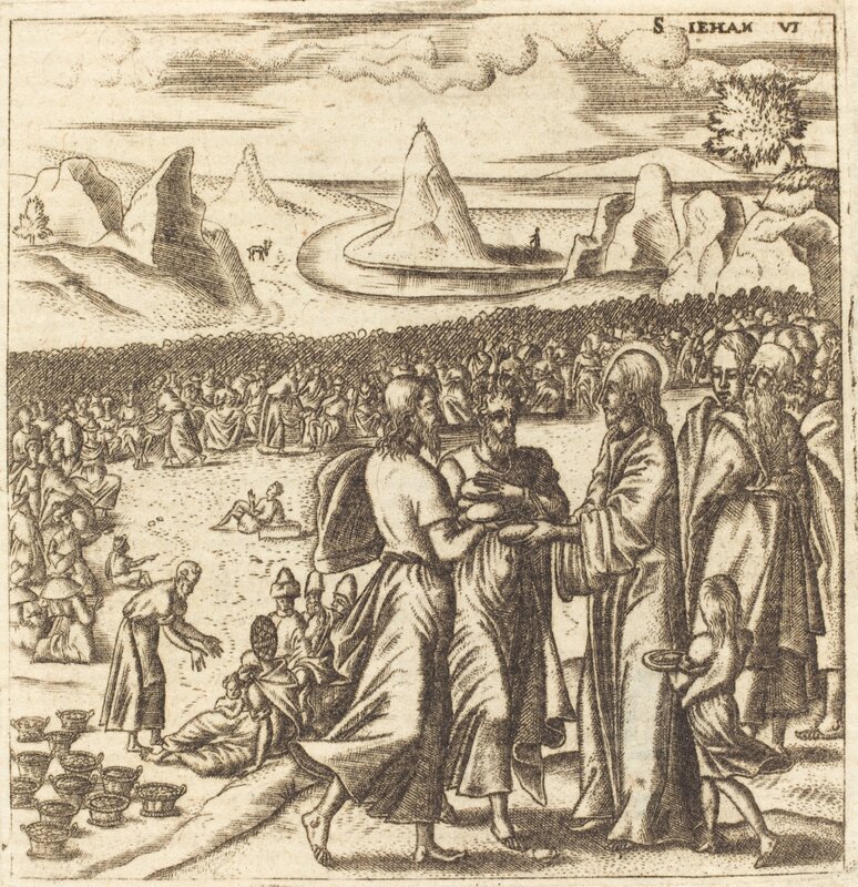 Léonard Gaultier, ‘The Miracle of the Loaves and the Fishes’, probably c. 1572/1580, Print, Engraving, National Gallery of Art, Washington, D.C.