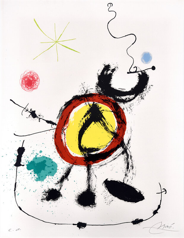 Joan Miró, ‘Oiseau migrateur (Migratory Birds), 1970’, 1970, Print, Color Lithograph, Masterworks Fine Art