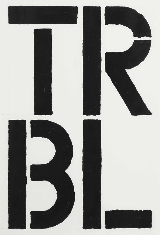 Christopher Wool, ‘Trouble, Black Book’, 1989, Print, Screenprint on paper, Gallery Red