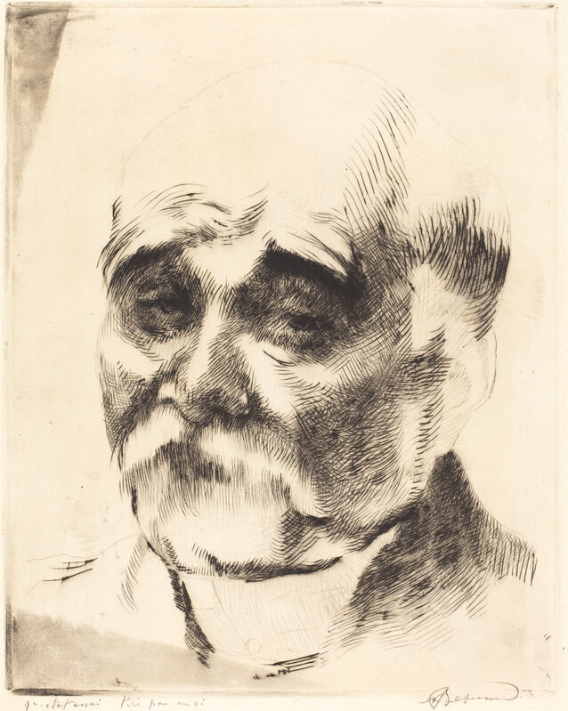 Albert Besnard, ‘Georges Clemenceau’, 1917, Print, Drypoint in black on heavy white laid paper, National Gallery of Art, Washington, D.C.