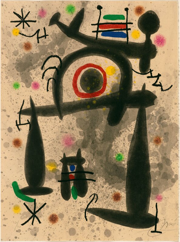 Joan Miró, ‘Le Miroir de l'Homme par les Bêtes’, 1972, Print, Colour etching and aquatint, Koller Auctions