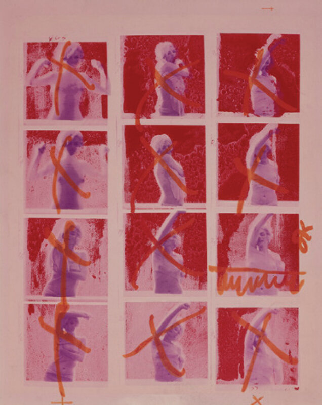Bert Stern, ‘Marilyn Monroe, Contact Sheet, Burgundy Silkscreen from The Last Sitting®’, 1962, Print, Limited Ed. Archival Giclée Fine Art Print of 16, Keyes Art