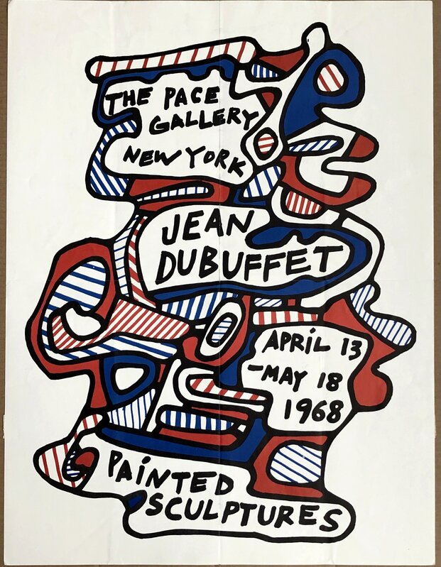 Jean Dubuffet, ‘Jean Dubuffet Painted Sculptures exhibition poster 1968 (Jean Dubuffet at Pace gallery)’, 1968, Posters, Offset Lithograph, Lot 180 Gallery