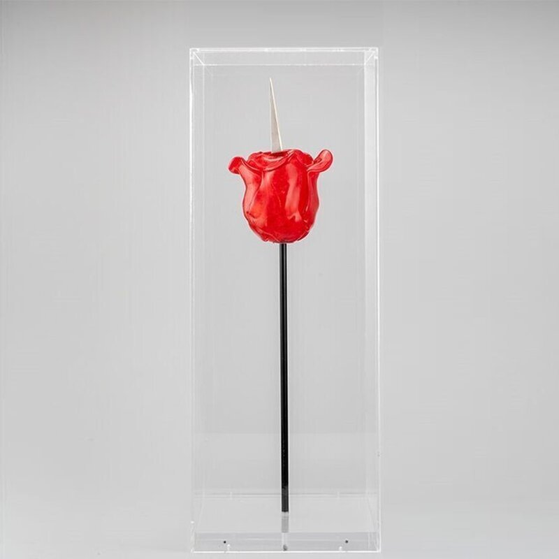 Renate Bertlmann, ‘Knife Rose’, 2019, Sculpture, Murano glass and metal, in acrylic case, Artsy x Forum Auctions