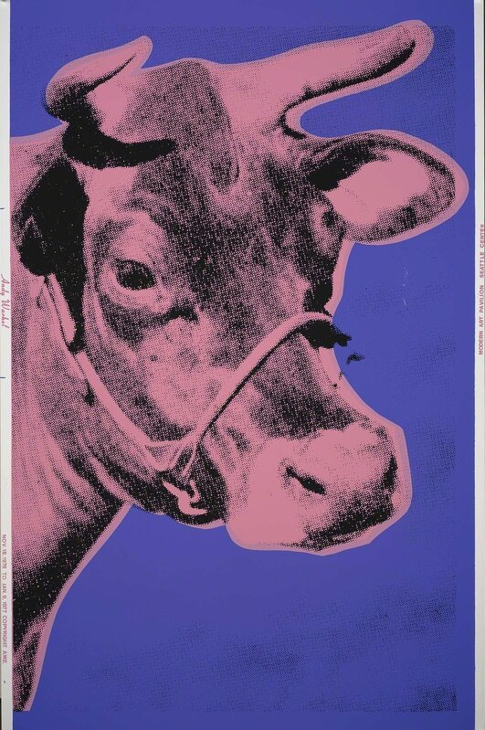 Andy Warhol, ‘Cow, Pink and Purple (FS II.12A)’, 1976, Print, Screenprint on Wallpaper, Revolver Gallery