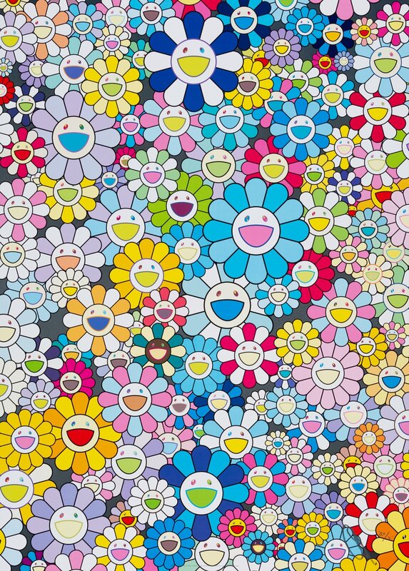 Takashi Murakami, ‘Champagne Supernova: Blue’, 2013, Print, Offset lithograph in colors on smooth wove paper, Heritage Auctions