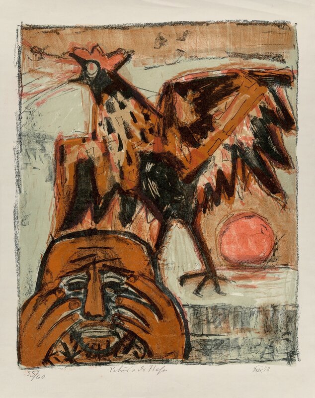 Otto Dix, ‘Petrus und der Hahn’, 1958, Print, Lithograph in colors on Van Gelder Zonen laid paper, Heritage Auctions