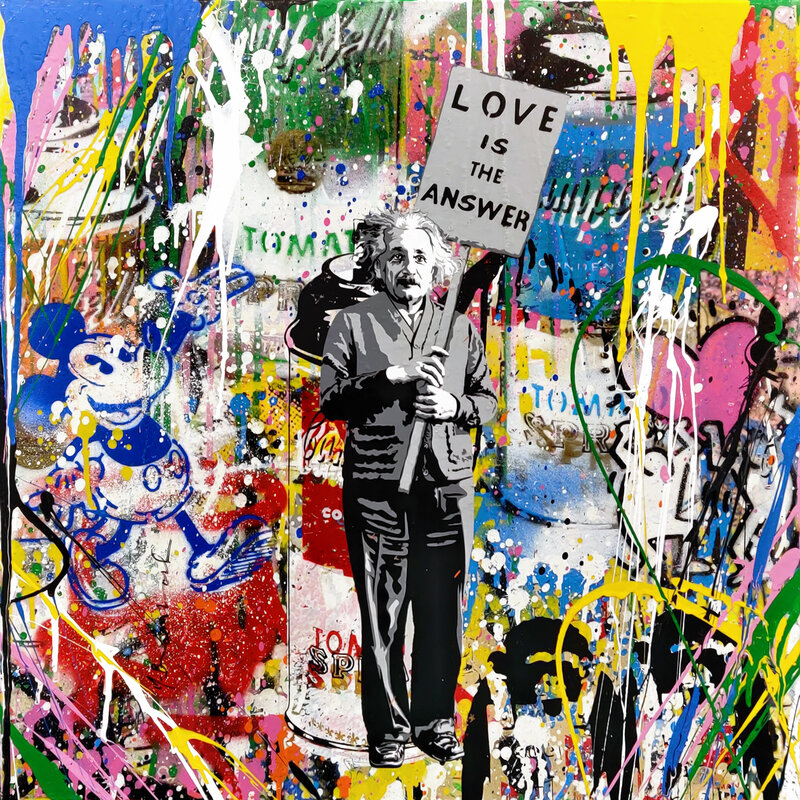 Mr. Brainwash, ‘LOVE IS THE ANSWER (EINSTEIN)’, 2017, Painting, MIXED MEDIA ON CANVAS, Gallery Art