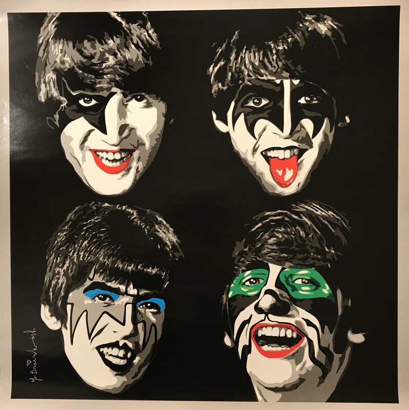 Mr. Brainwash, ‘Kiss The Beatles Mr. Brainwash Print 2010 NYC ICONS Show Re-Mix Music’, 2010, Posters, Lithograph, New Union Gallery