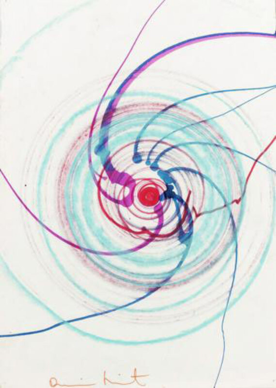Damien Hirst, ‘Untitled (Spin Painting)’, n.d., Drawing, Collage or other Work on Paper, Watercolour and coloured crayon on paper, Omer Tiroche Gallery