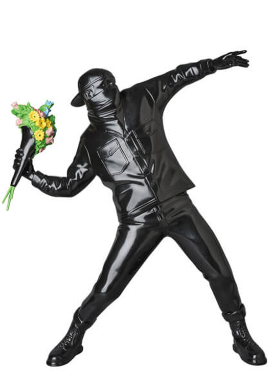 Banksy, ‘Flower Thrower Black’, 2019, Sculpture, Polystone, EHC Fine Art Gallery Auction