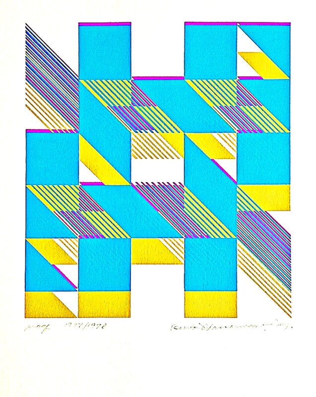 Burton Wasserman, ‘Untitled Geometric Abstraction’, 1977-1978, Print, Silkscreen. Signed. Dated. Annotated (Proof)., Alpha 137 Gallery