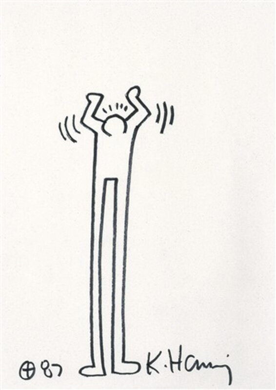 Keith Haring, ‘Untitled - Figure with long legs’, 1987, Drawing, Collage or other Work on Paper, Felt-tip pen, Gallery Red