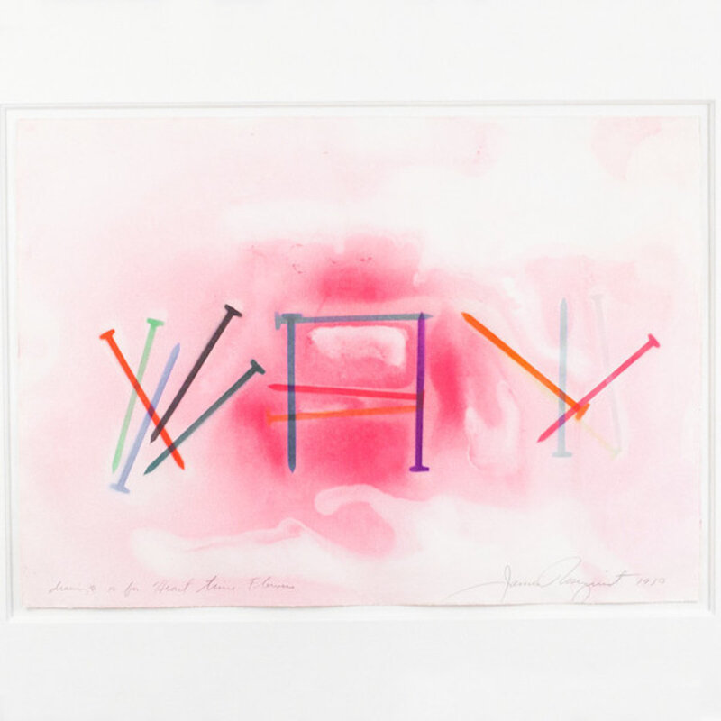 James Rosenquist, ‘Drawing #10 For Heart Time Flowers’, 1980, Drawing, Collage or other Work on Paper, Watercolor, acrylic and graphite on paper, Caviar20