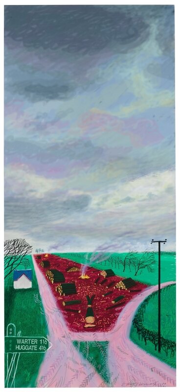 David Hockney, ‘Less Trees Near Warter’, 2009, Print, Inkjet printed computer drawing mounted on dibond, Artmarket Gallery