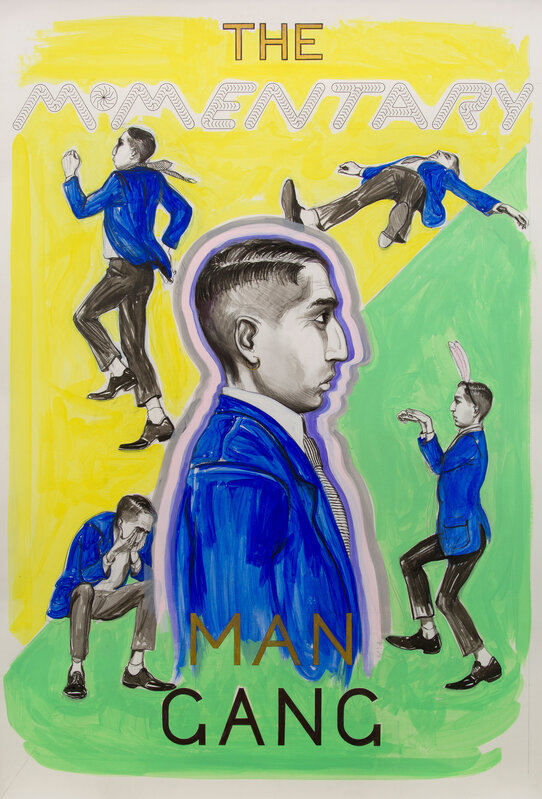 Charles Avery, ‘Untitled (The Momentary Man Gang)’, 2017, Drawing, Collage or other Work on Paper, Acrylic and pencil on paper, framed, GRIMM