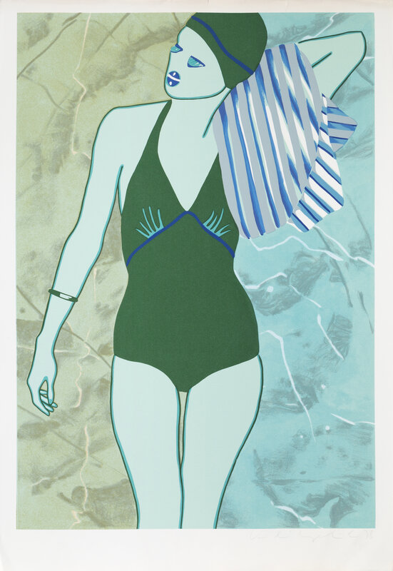 Kiki Kogelnik, ‘Bathing in Green’, 1978, Print, Screenprint, RoGallery Gallery Auction