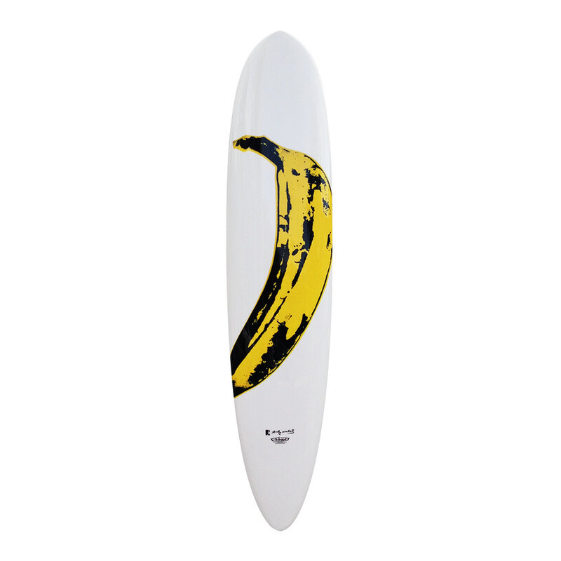 Andy Warhol, ‘Banana Roundtail Surfboard’, 2015-2019, Design/Decorative Art, Polyester resin; hand-shaped polyurethane foam; digital print, Artware Editions