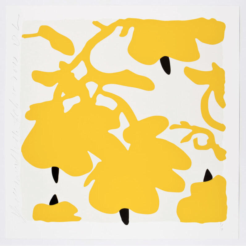 Donald Sultan, ‘Yellow Lanterns’, 2017, Print, Color screenprint with flocking on Rising 2-ply museum board, michael lisi / contemporary art