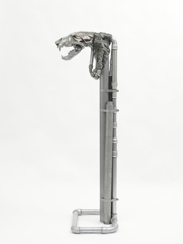 Jimmie Durham, ‘ursus minorum’, 2018, Sculpture, Aluminium, steel, glass, weather, stone, plastic, Galleri Opdahl