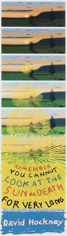 David Hockney, ‘Remember That You Cannot Look At the Sun or Death for Very Long’, 2021, Print, Offset lithograph with screenprint in colors on wove paper, Heritage Auctions