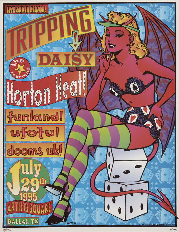 Frank Kozik, ‘Tripping Daisy’, 1995, Posters, Lithographic poster in colours on wove, Roseberys