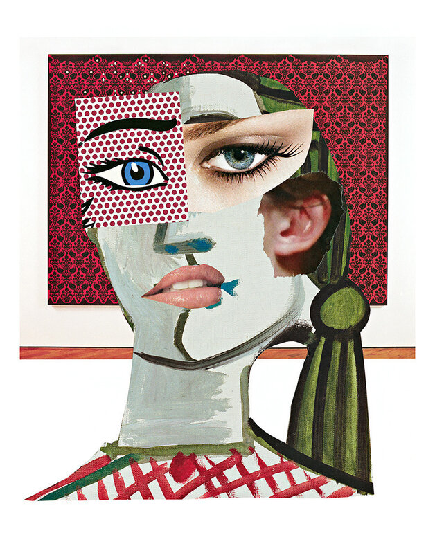 Patti Menkes, ‘Woman with Pony Tail’, 2010, Drawing, Collage or other Work on Paper, Pigment Print, Rukaj Gallery