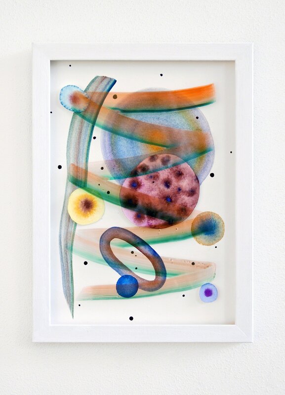 Simone Albers, ‘Universal energies II’, 2018, Painting, Watercolour on paper, acrylic paint and alkyd resin on glass, O-68