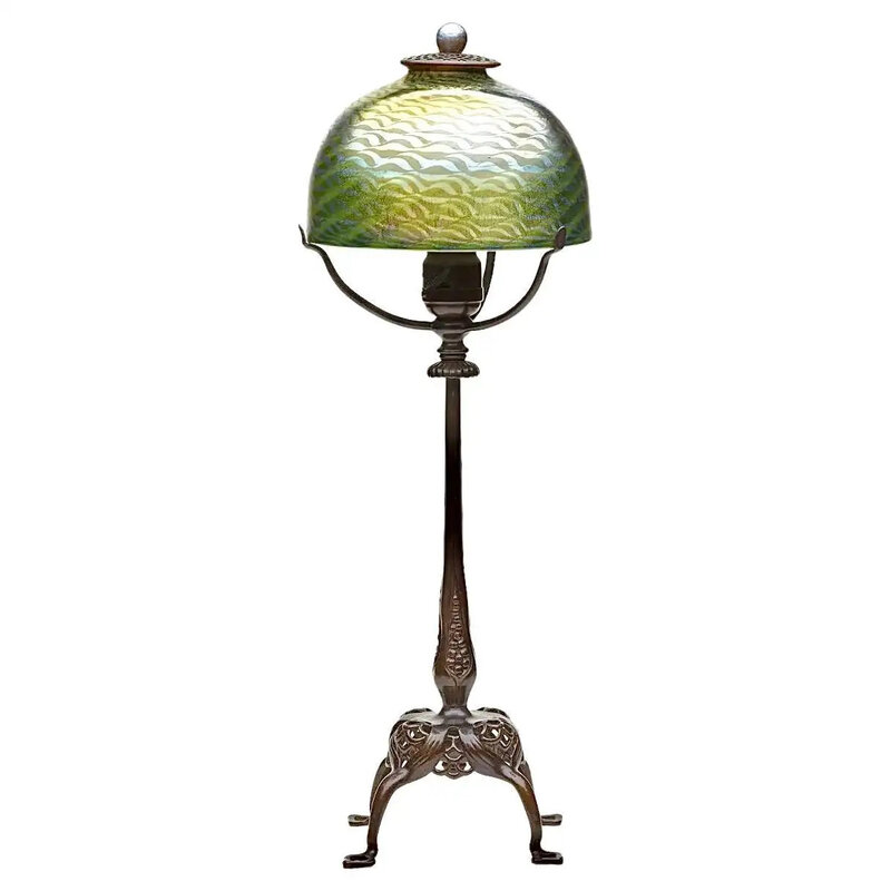 Tiffany Studios, ‘Tiffany Studios Bronze and Favrile Table Lamp’, 1910, Design/Decorative Art, Bronze, Glass, AVANTIQUES