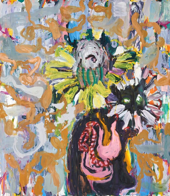 Misheck Masamvu, ‘Untitled (flowerhead)’, 2017, Painting, Oil on canvas, Goodman Gallery