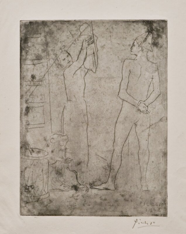 Pablo Picasso, ‘La Famille de Saltimbanques au Macaque’, 1905, Print, Drypoint, John Szoke