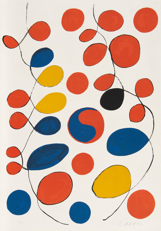 Alexander Calder, ‘Loops and Yin Yang’, 1969, Print, Lithograph in colors, on Arches paper the full sheet., Phillips