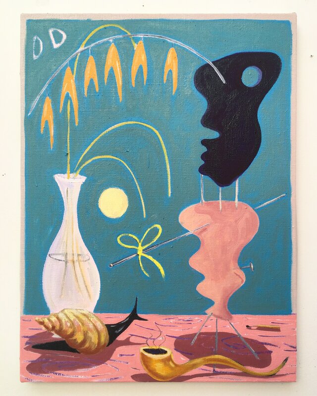 Dickon Drury, ‘Maquette with Snail and Pipe’, 2018, Painting, Oil on Flax, Galleri Opdahl