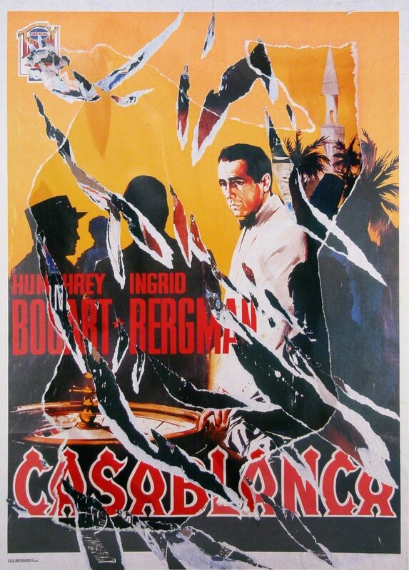 Mimmo Rotella, ‘Casablanca II’, 2004, Print, Serigraph with collage, RoGallery