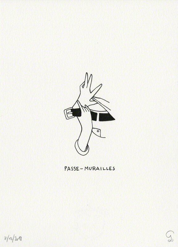 Petites Luxures, ‘Passe-Murailles’, 2018, Drawing, Collage or other Work on Paper, Ink on paper, Hashimoto Contemporary