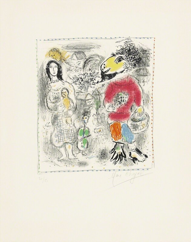 Marc Chagall, ‘Petits paysans II’, 1968, Print, Lithograph in colours, Galerie Boisseree