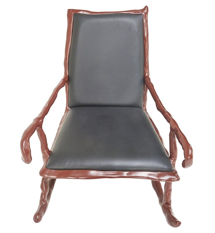 Maarten Baas, ‘Clay low rocking chair, of recent vintage, The Netherlands’, Design/Decorative Art, Synthetic clay over metal, leather, Rago/Wright/LAMA/Toomey & Co.
