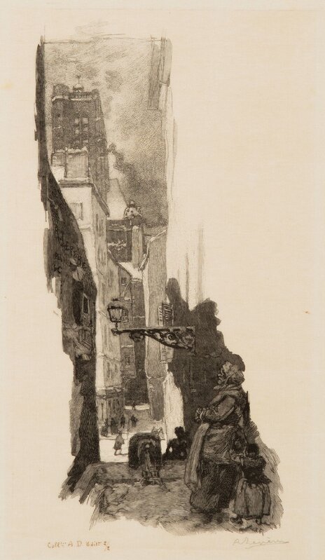 Auguste Lepère, ‘Rue Grenier-sur-l’Eau, Paris’, 1886, Print, Wood engraving, Childs Gallery