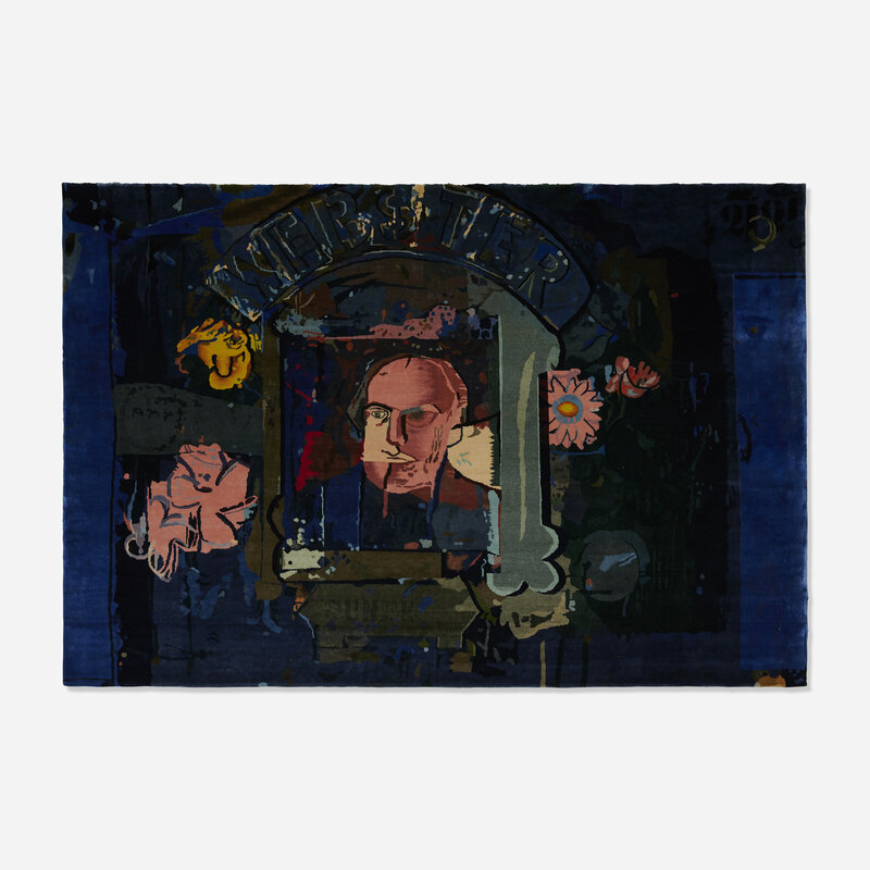 Larry Rivers, ‘Webster's Cigar Box’, 1988, Textile Arts, Hand-knotted silk tapestry, Rago/Wright/LAMA/Toomey & Co.