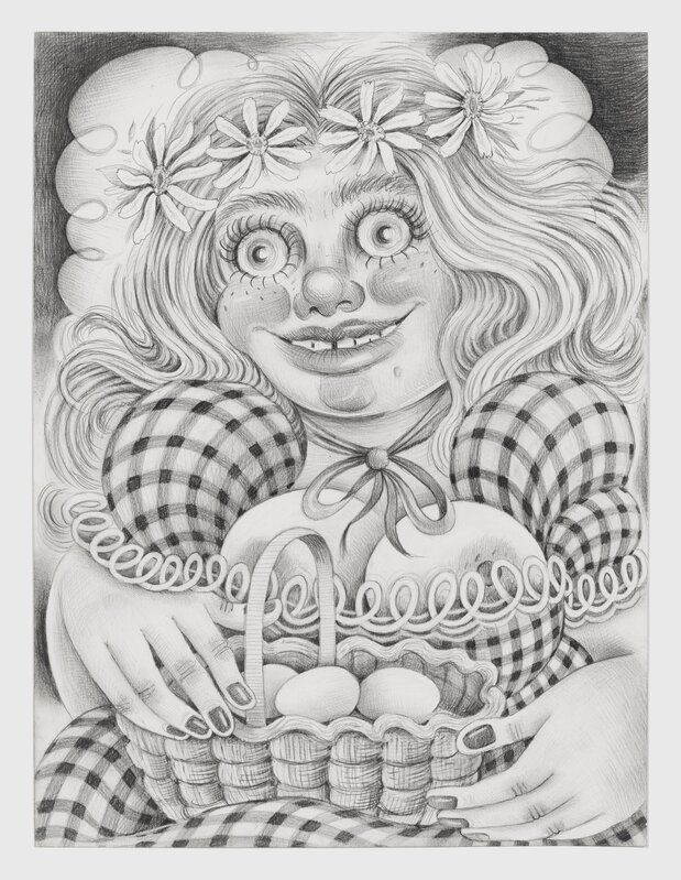 Rebecca Morgan, ‘Spring Chickens (All Eggs in One Basket)’, 2020, Drawing, Collage or other Work on Paper, Graphite on paper, Asya Geisberg Gallery