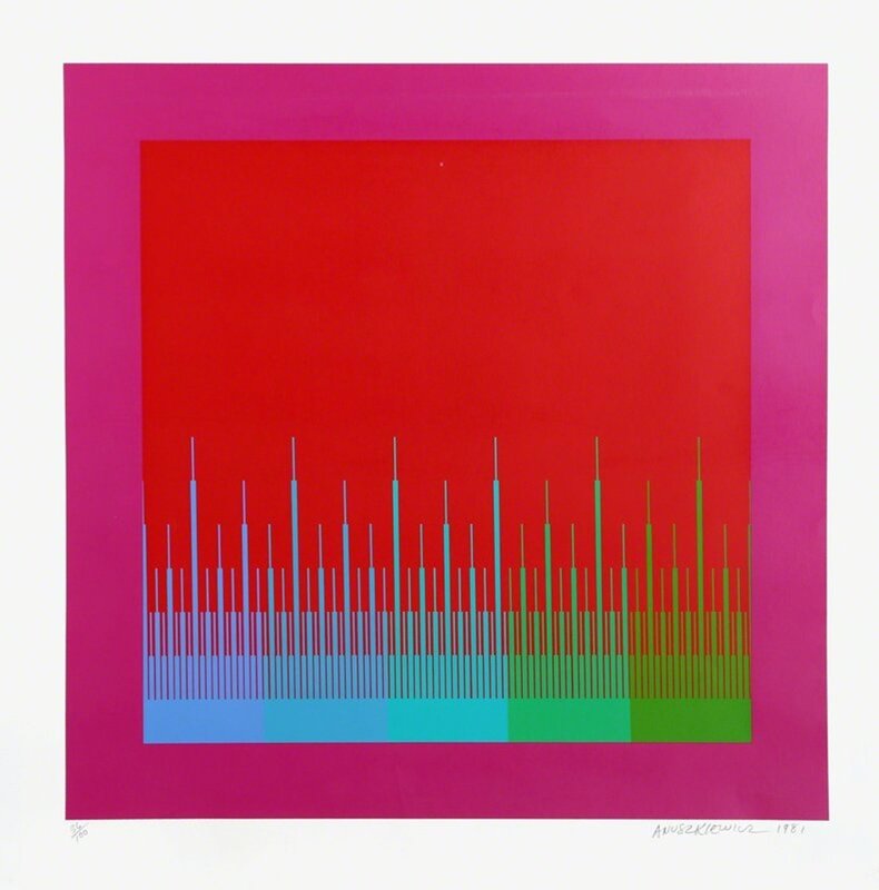 Richard Anuszkiewicz, ‘Soft Satellite Red’, 1981, Print, Silkscreen on wove paper, Alpha 137 Gallery
