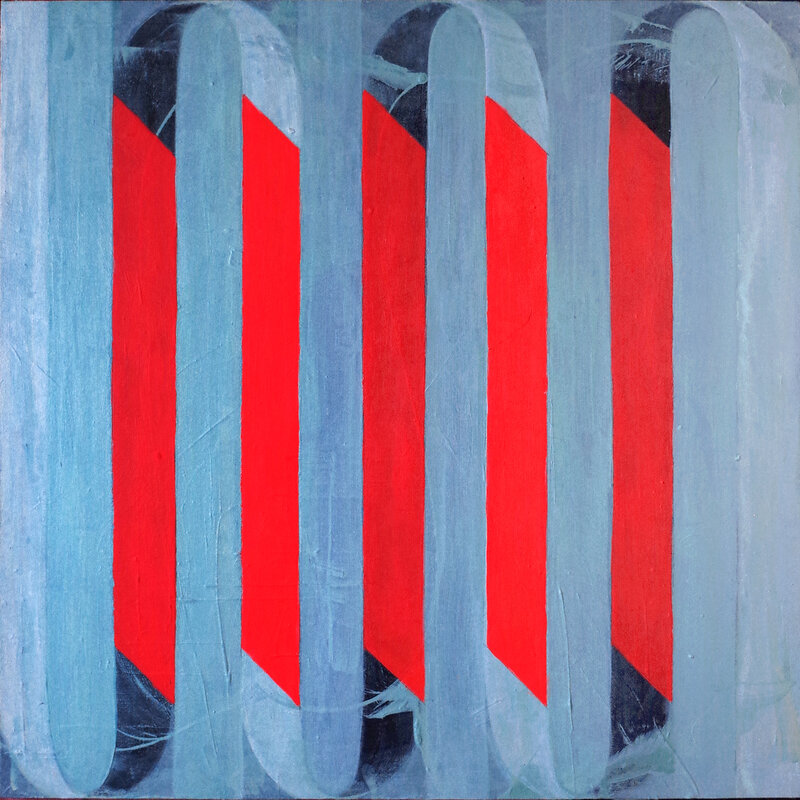 Catherine Gontarek, ‘Ribbon Red’, 2018, Painting, Acrylic on board, InLiquid