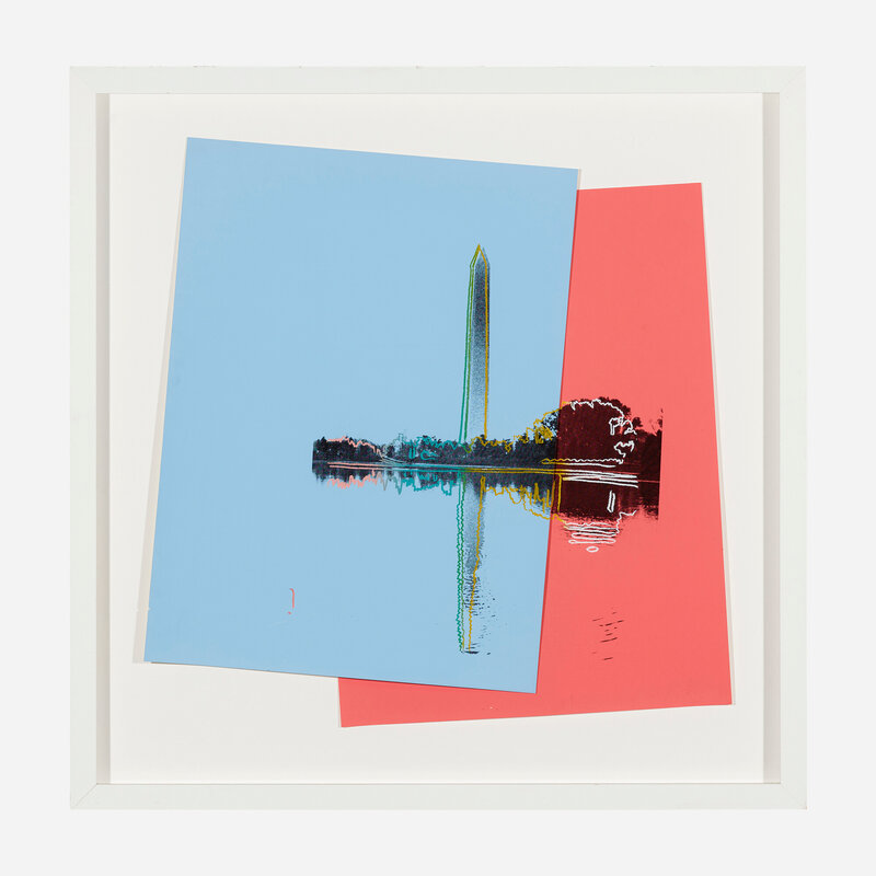 Andy Warhol, ‘Washington Monument’, 1983, Print, 3-D unique screenprint and collage on paper, Rago/Wright/LAMA/Toomey & Co.