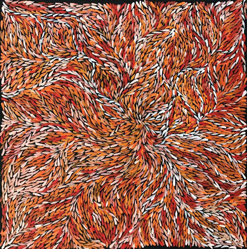 Jeannie Petyarre, ‘Bush Yam Seeds’, 2017, Painting, Acrylics on Belgian Linen, Wentworth Galleries