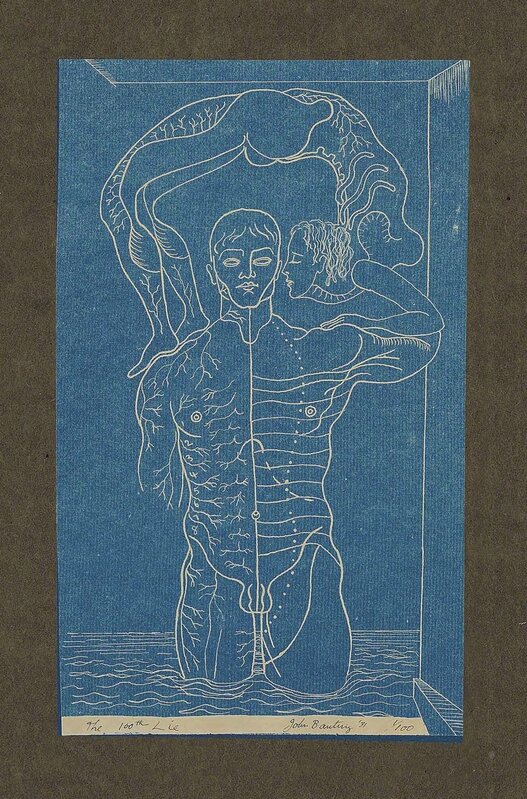 John Banting, ‘The 100th Lie, from: 12 Blueprints’, 1931, Print, Cyanotype (blueprint) on wove paper, Christie's