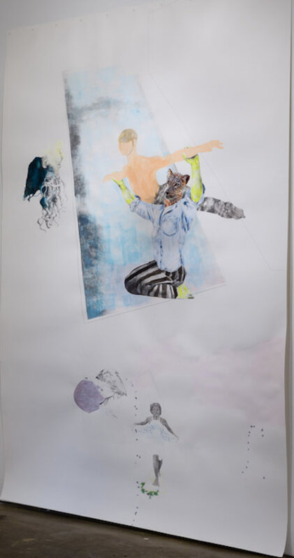 Ruby Onyinyechi Amanze, ‘Starfish’, 2016, Mixed Media, Ink, graphite, fluorescent acrylic, photo transfers on paper on wood, Smack Mellon